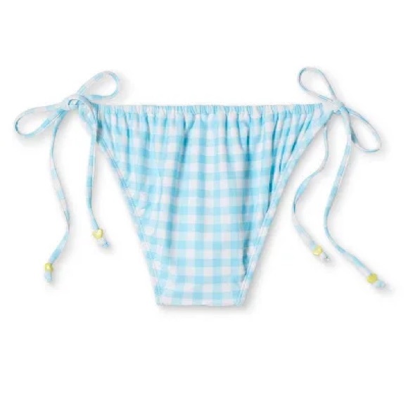 Blue Gingham String Bikini Set - Picture 15 of 15